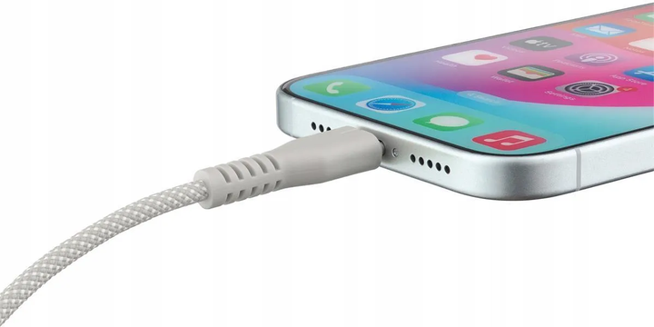 Кабель Qualo USB Type-C – Lightning 1.5 м Grey (5907457773127) - зображення 2