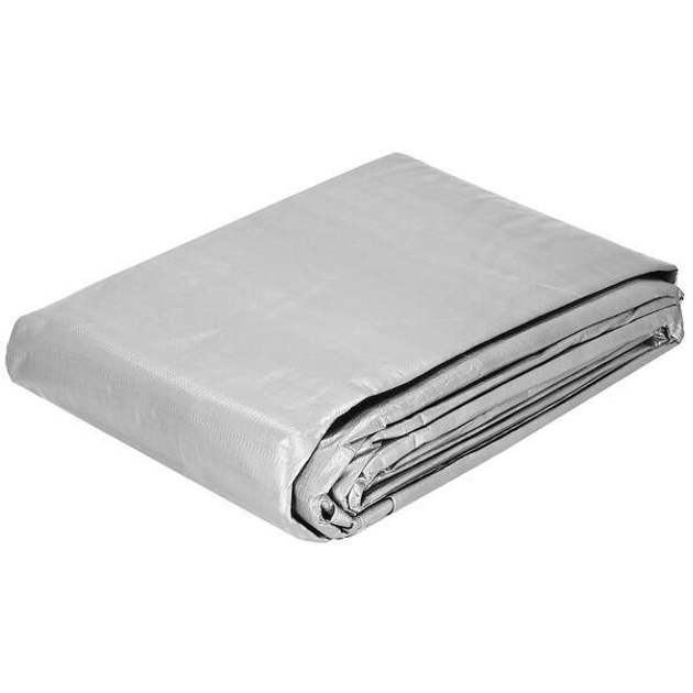 Plandeka Springos 4 x 6 m 210g/m2 gruba płachta ochronna szara (GA2143) (5907719430300) - obraz 5
