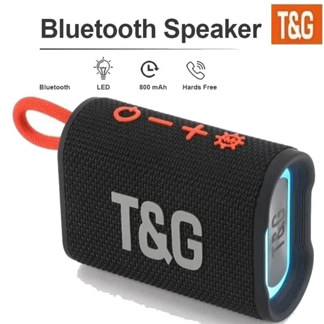Портативна колонка TG-396 black Bluetooth - Фото 4 Портативна колонка TG-396 black Bluetooth - изображение 4