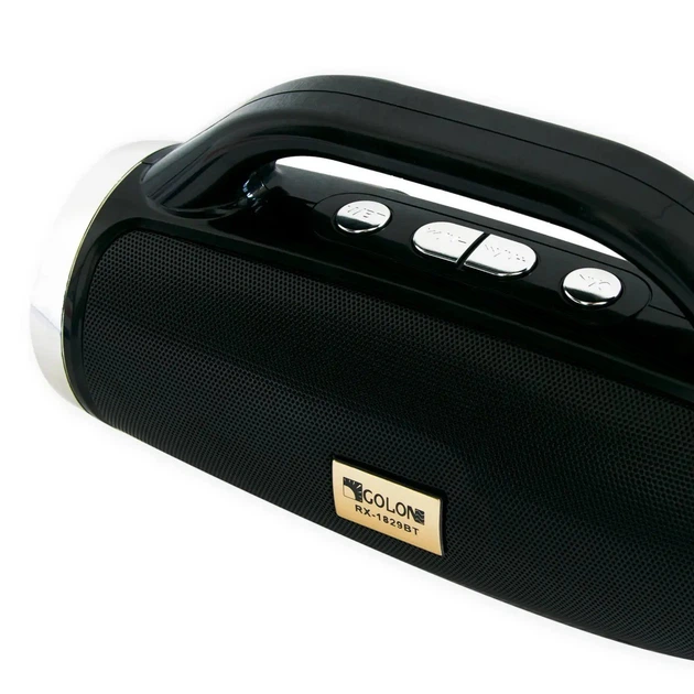 Колонка портативна акустика Golon RX-1829BT Чорна, фм радіоприймач переносний з TF/AUX/USB - изображение 3