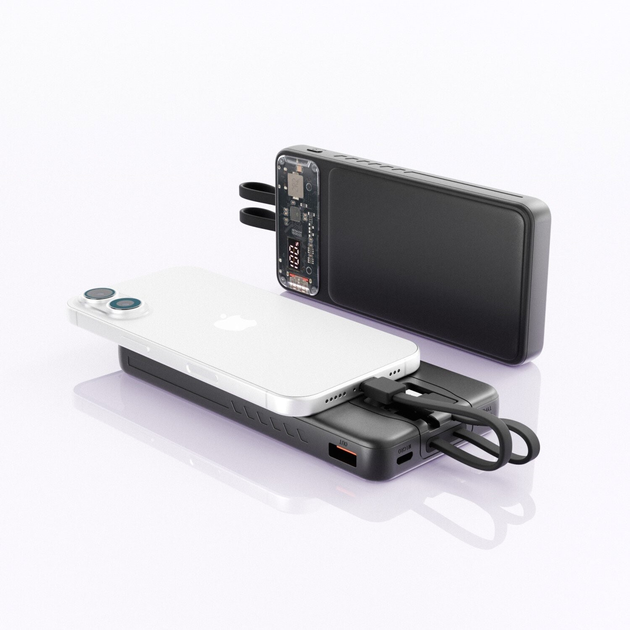 Powerbank Qualo QTPB10-LD-23-01 10000 mAh 23W Black - obraz 5