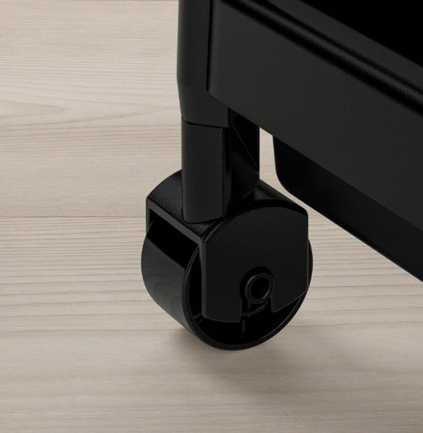 Візок IKEA VESKEN 54 x 18 x 71 см Чорний - зображення 4