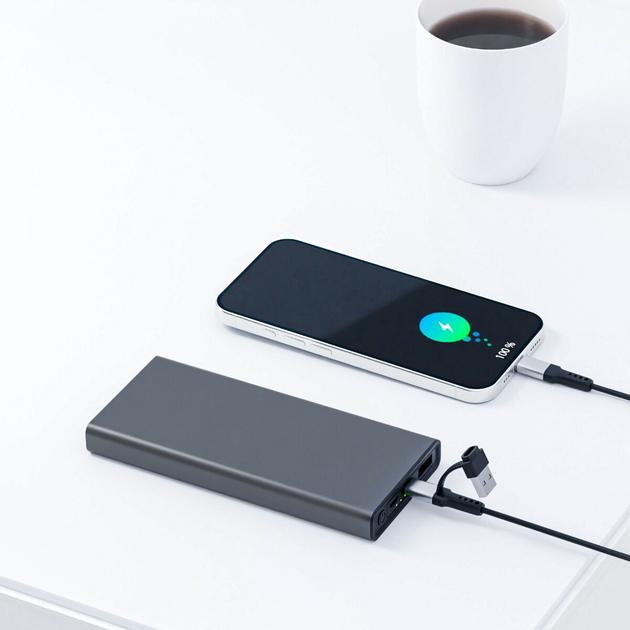 УМБ Qualo QRPB5-12-18 5000 mAh 12W Grey - зображення 5