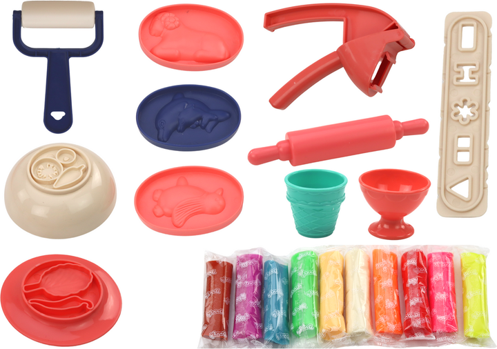 Zestaw piękności LEAN Toys Kuchnia z ciastoliną wyciskaczem i akcesoriami 17552 (5905991004011) - obraz 3