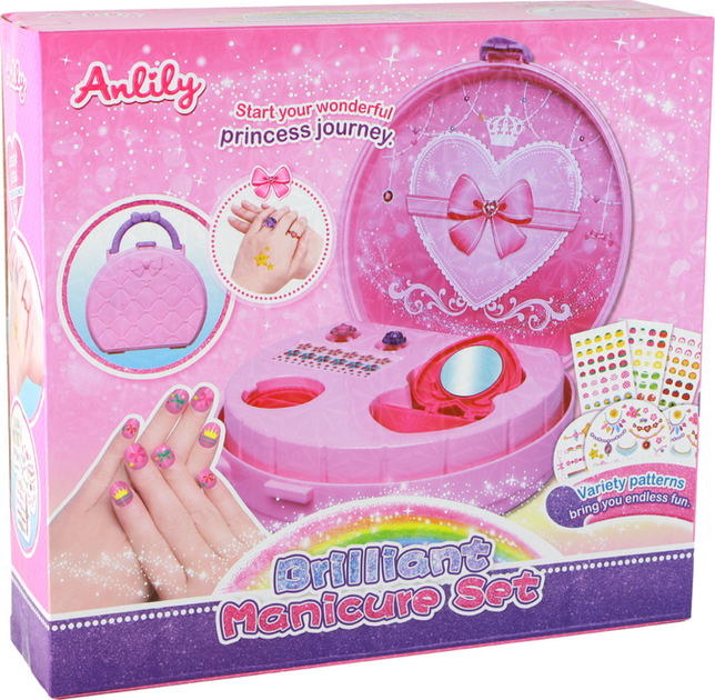 Манікюрний набір LEAN Toys Nail accessories case з наклейками та насадками для нігтів 16902 (5905884454961) - зображення 1