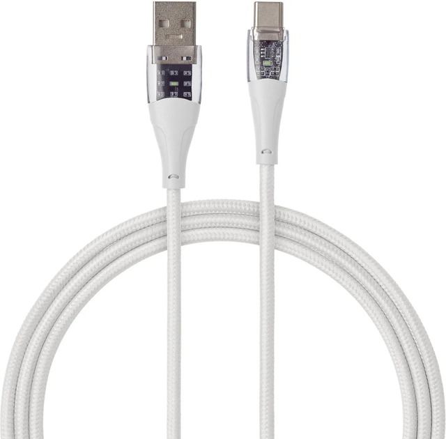 Kabel Qualo Recycling USB Type-A – USB Type-C 1.5 m White (5907457783423) - obraz 1