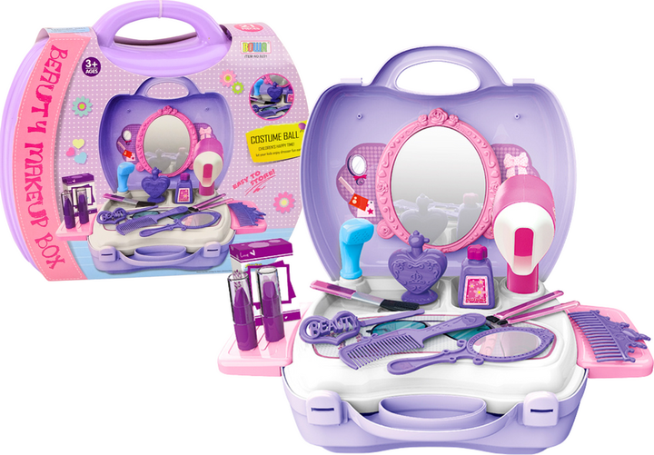 Набір для краси LEAN Toys перукарня з феном та дзеркалом фіолетовий 19878 (5905991012856) - зображення 2