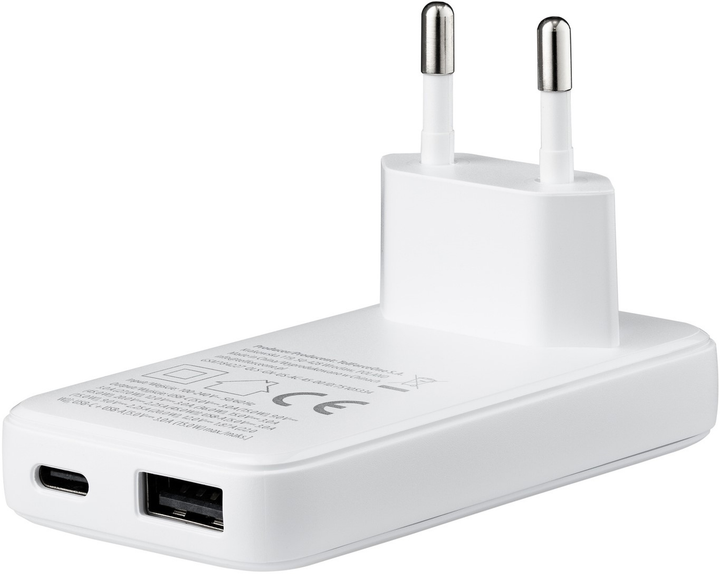 Ładowarka sieciowa Qualo GaNultra slim USB-A USB-C PD 45W White (5907457773226) - obraz 3