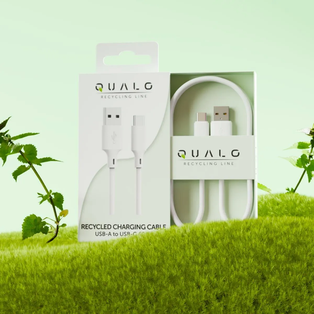 Kabel Qualo Recycling USB Type-A – USB Type-C 1.5 m White (5907457783423) - obraz 6