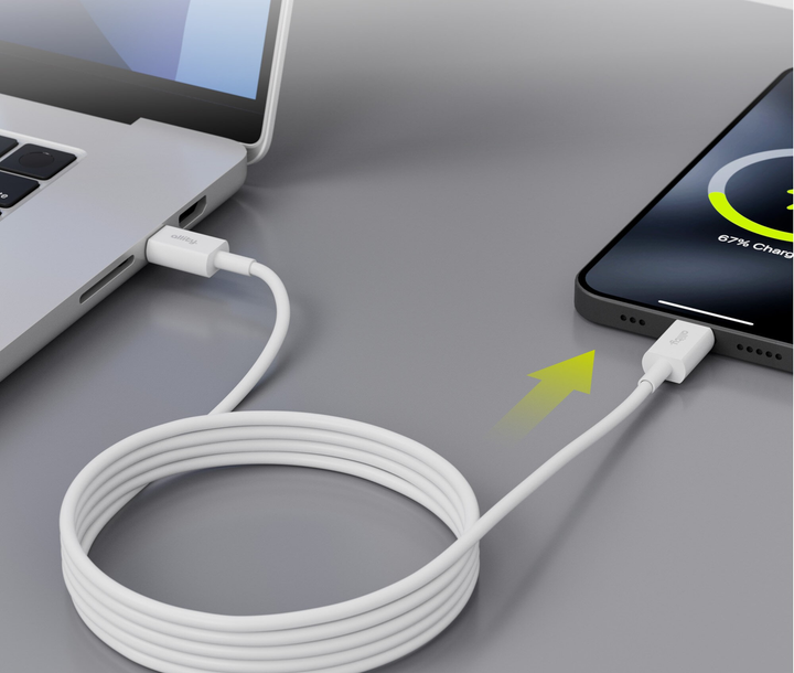 Kabel Allity AUC-03 USB-C - USB-C 2 m 100W White (5906667550184) - obraz 5