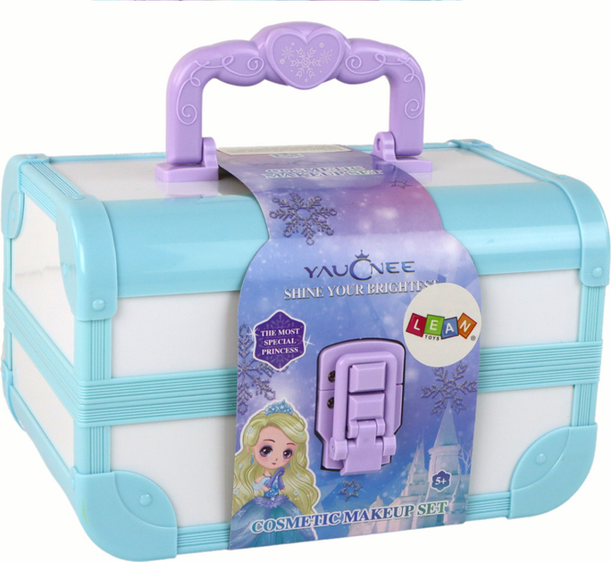 Набір для краси LEAN Toys з косметикою та аксесуарами для нейл-арту в скриньці синій 15611 (5905679071465) - зображення 1