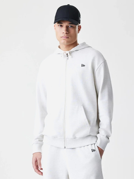 Bluza męska rozpinana streetwear z kapturem New Era Ne Premium Essential 60752360 XL Jasnoszara (0198976883038) - obraz 1