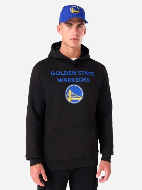 Bluza męska z kapturem kangurka New Era Warriors 60505435 L Czarna (0197883645449) - obraz 1