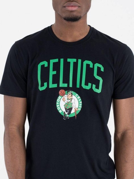 Футболка бавовняна довга чоловіча New Era Celtics 60505459 S Чорна (0197883644206) - зображення 3