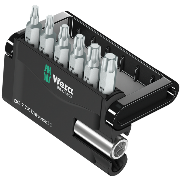 Набор бит Wera Bit-Check 7 TX Universal 7шт. (05056294001) - Фото 1 Набор бит Wera Bit-Check 7 TX Universal 7шт. (05056294001) - изображение 1