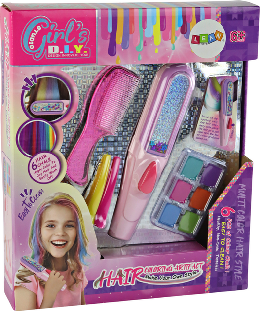 Набір для краси LEAN Toys Фарбування та укладання волосся з аксесуарами 17484 (5905991003144) - зображення 1