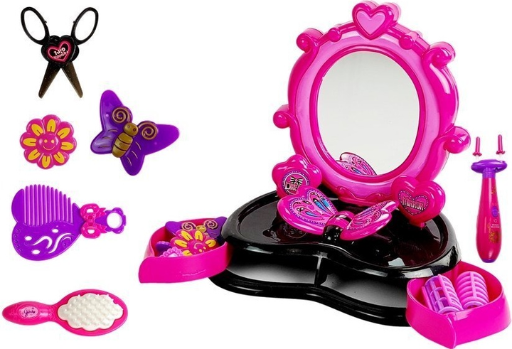 Toaletka LEAN Toys fryzjer z urządzeniem do zaplatania warkoczy i lustrem 7101 (5905884455548) - obraz 7