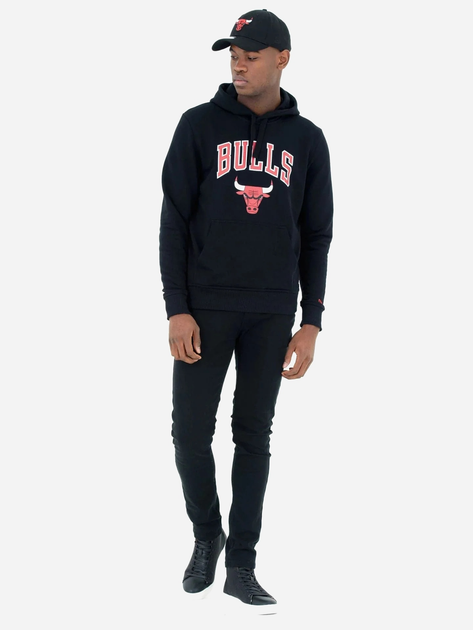 Bluza męska z kapturem kangurka New Era NBA Regular Bulls 60416759 2XL Czarna (0197214897325) - obraz 3