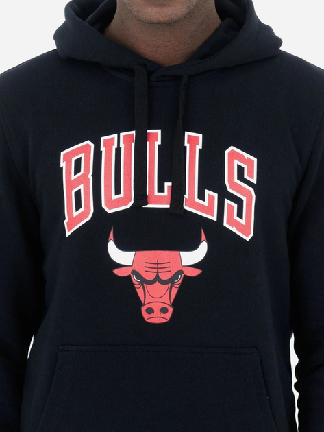 Bluza męska z kapturem kangurka New Era NBA Regular Bulls 60416759 S Czarna (0197214897295) - obraz 4