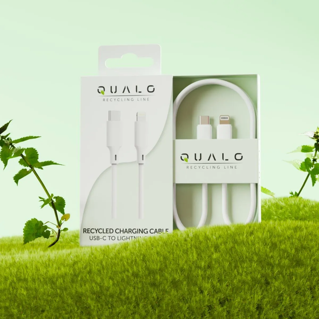 Kabel Qualo Recycling USB Type-C – Lightning 1.5 m White (5907457783454) - obraz 6
