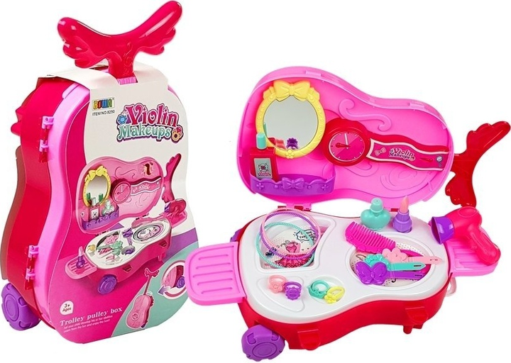Туалетне приладдя LEAN Toys валіза на колесах зі скрипкою та дзеркалом 4649 (5907625583794) - зображення 2