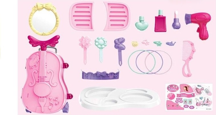Туалетне приладдя LEAN Toys валіза на колесах зі скрипкою та дзеркалом 4649 (5907625583794) - зображення 6
