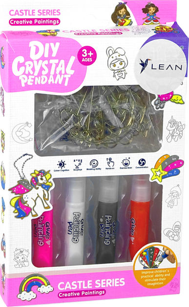 Zestaw księżniczki LEAN Toys zawieszki do malowania z zastygającą farbą 13221 (5905323214231) - obraz 1