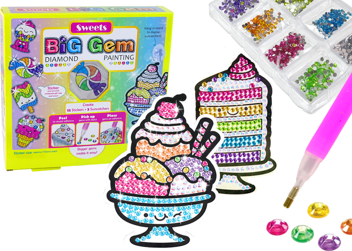 Zestaw do haftu diamentowego LEAN Toys Słodycze z naklejkami 13091 (5905323212930) - obraz 2