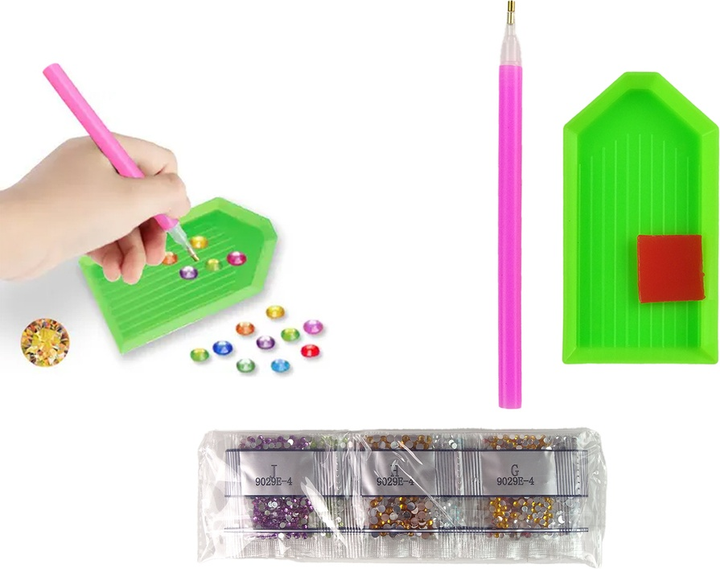Набір для вишивки алмазами LEAN Toys Космос і астронавт зі наклейками 14967 (5905515354462) - зображення 5