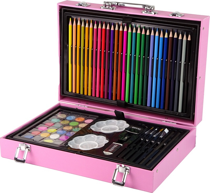 Zestaw artystyczny LEAN Toys Jednorożec w walizce 145 elementów Różowy 13097 (5905323212992) - obraz 6