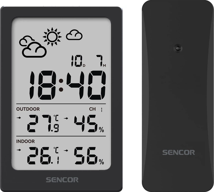 Метеостанція Sencor SWS 2300 B Чорна (SWS2300B) - зображення 3