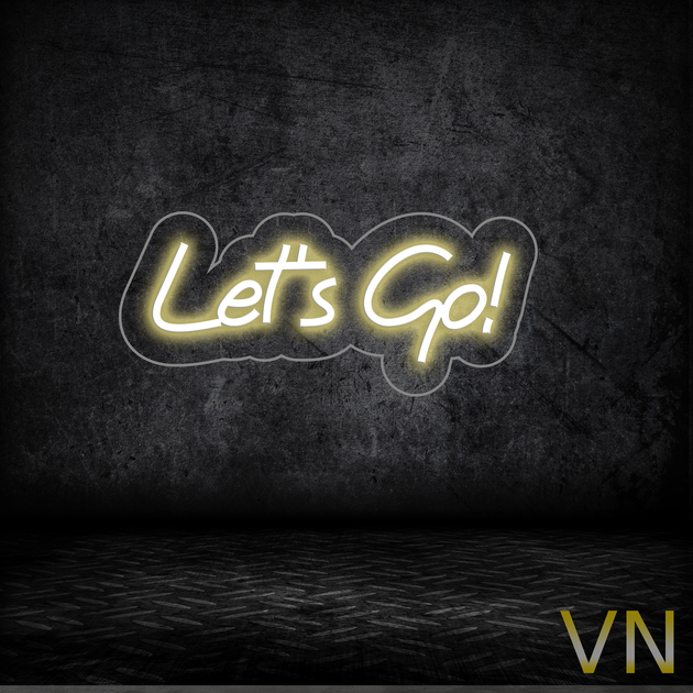 Неонова вивіска "Lets Go!" 50х20см 500 - Фото 1 Неонова вивіска "Lets Go!" 50х20см 500 - изображение 1