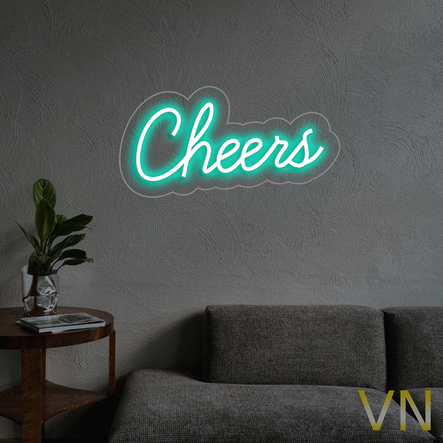 Неонова вивіска "Cheers" 30х15 см - изображение 2