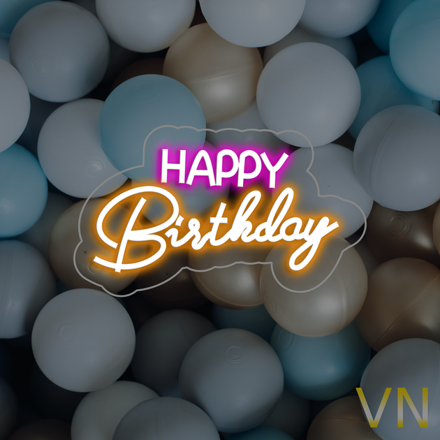 Неонова вивіска "Happy Birthday" 30х18см - изображение 2