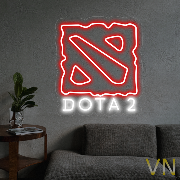 Неонова вивіска "Dota 2" 30х34 см - Фото 2 Неонова вивіска "Dota 2" 30х34 см - изображение 2