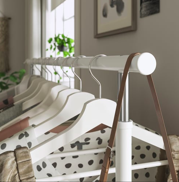 Вішалка підлогова для одягу і взуття IKEA RIGGA Біла (502.316.30) - зображення 4