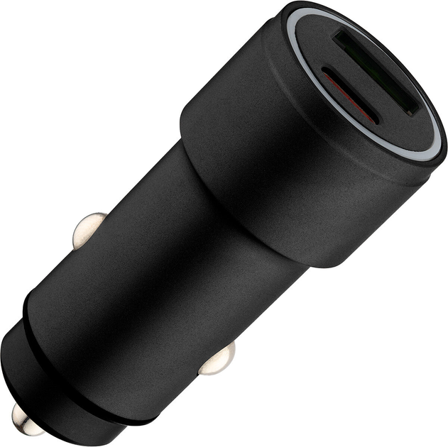 Автомобільний зарядний пристрій Qualo USB-C USB-A 38W Black (5907457773288) - зображення 2