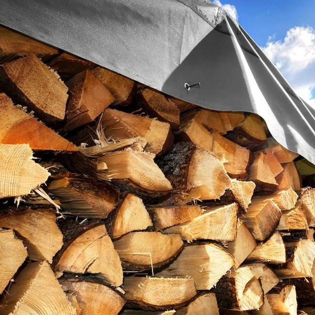 Plandeka Springos 3 x 3 m 270g/m2 gruba płachta ochronna szara (GA2160) (5907719430478) - obraz 18