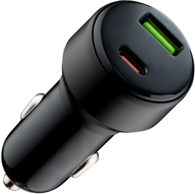 Ładowarka samochodowa Qualo Recycling USB-A USB-C 32W Black (5907457783355) - obraz 2