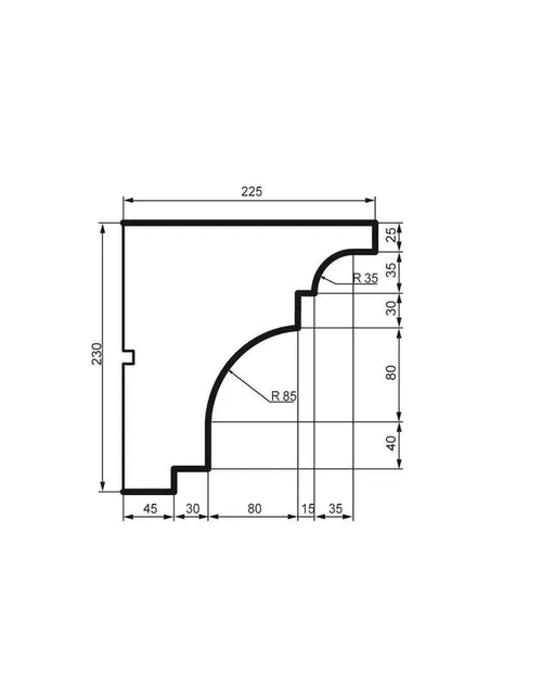 Карниз фасадный Prestige Decor KC 127 2000 мм - изображение 2