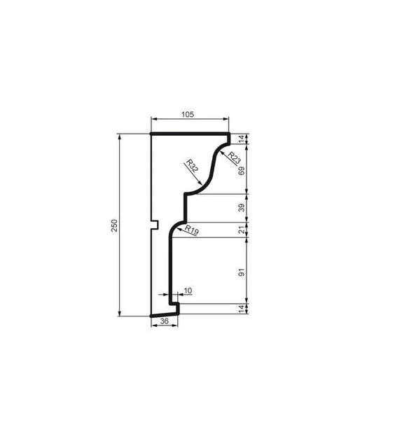 Молдинг фасадный Prestige Decor MC 142 2000 мм - изображение 2