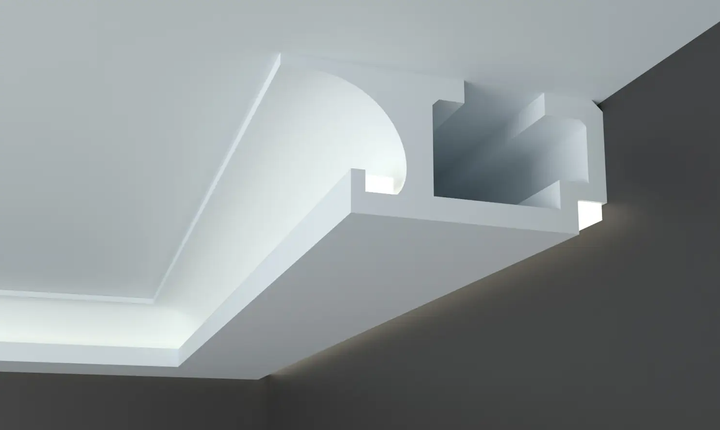 Карниз для LED освещения серия D Tesori KD 409 Жесткий 1150 мм - Фото 1 Карниз для LED освещения серия D Tesori KD 409 Жесткий 1150 мм - изображение 1