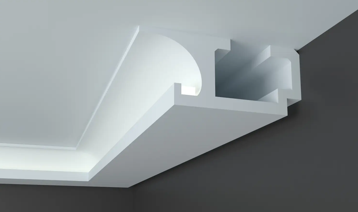 Карниз для LED освещения серия D Tesori KD 409 Жесткий 1150 мм - Фото 4 Карниз для LED освещения серия D Tesori KD 409 Жесткий 1150 мм - изображение 4