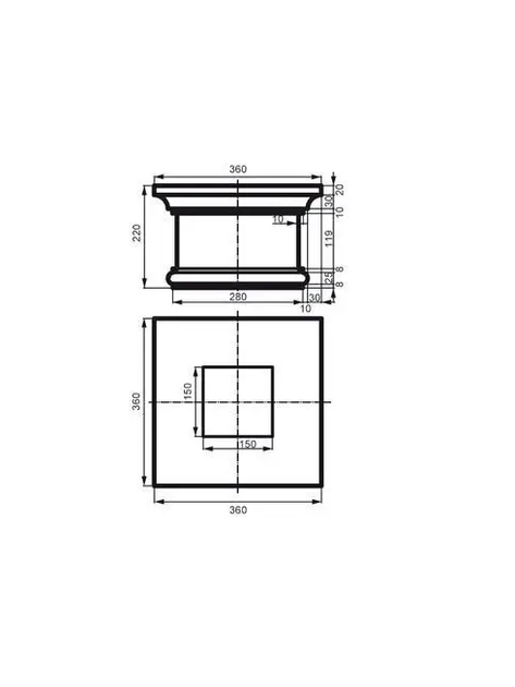 Капитель колонны фасадной полистироловой Prestige Decor LC 116-1 - изображение 2