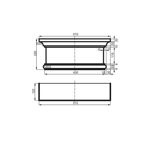 Капитель фасадной пилястры Prestige Decor PC 112 - изображение 2