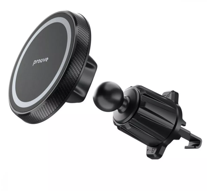 Держатель телефона в авто Proove Carbon Magnetic Air Outlet Car Mount Magnetic Ring - Фото 5 Держатель телефона в авто Proove Carbon Magnetic Air Outlet Car Mount Magnetic Ring - изображение 5