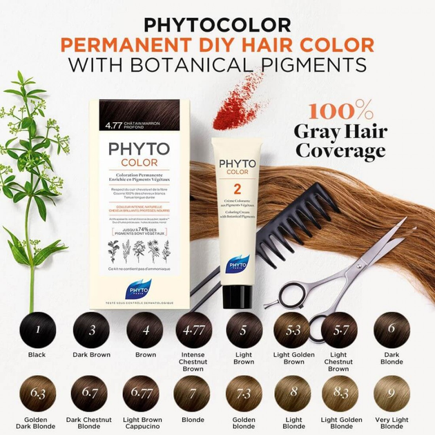 Крем-фарба для волосся Phyto Color 5.3 Light Golden Brown Світло-золотистий шатен (3338221002600) - зображення 3