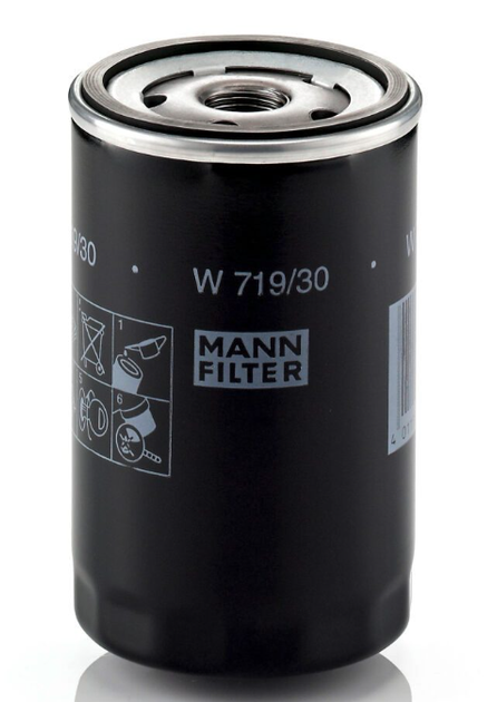 Фильтр масла MANN W719/30 (VW group) - изображение 2
