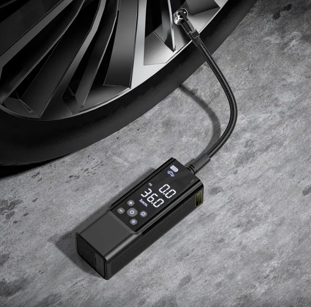 Компрессор автомобильний портативный Hoco ZP7 5000mAh (на АКБ) - изображение 8