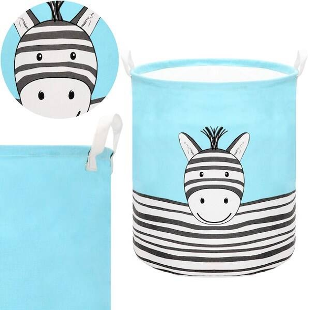 Kosz do przechowywania zabawek Springos z uszami zebra 80 l (5907719439013) - obraz 4